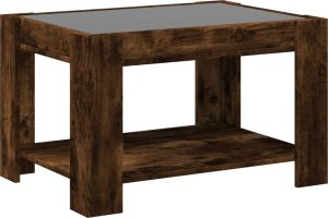 vidaXL vidaXL Stolik kawowy z LED, opalany dąb, 73x53x45 cm 8