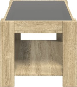 vidaXL Stolik kawowy z LED, dąb sonoma, 93x53x45 cm 7