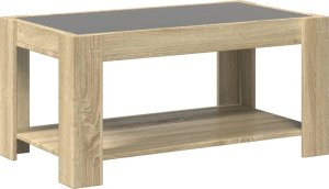 vidaXL Stolik kawowy z LED, dąb sonoma, 93x53x45 cm 8