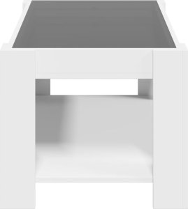 vidaXL Stolik kawowy z LED, biały 93x53x45 cm 7