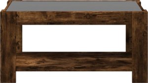 vidaXL vidaXL Stolik kawowy z LED, opalany dąb, 93x53x45 cm 6