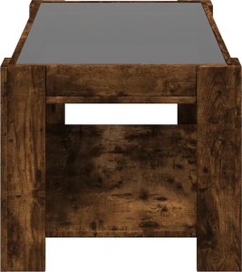 vidaXL vidaXL Stolik kawowy z LED, opalany dąb, 93x53x45 cm 7