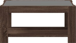 vidaXL Stolik kawowy z LED, brązowy dąb, 93x53x45 cm 6