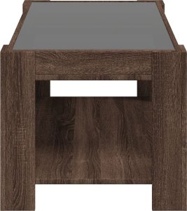 vidaXL Stolik kawowy z LED, brązowy dąb, 93x53x45 cm 7