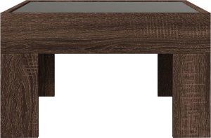 vidaXL Stolik kawowy z LED Infinity, brązowy dąb, 50x50x30 cm 6