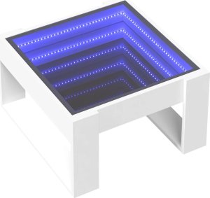 vidaXL Stolik kawowy z LED Infinity, biały, 50x53x30 cm 3