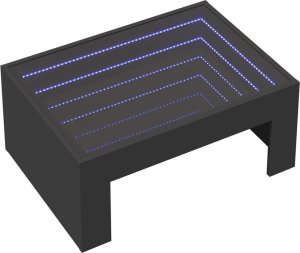 vidaXL Stolik kawowy z LED Infinity, czarny, 70x50x30 cm 3