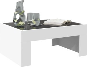 vidaXL Stolik kawowy z LED Infinity, biały, 70x50x30 cm 5