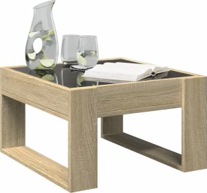vidaXL Stolik kawowy z LED Infinity, dąb sonoma, 50x53x30 cm 5
