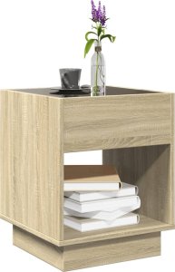 vidaXL vidaXL Stolik kawowy z LED Infinity, dąb sonoma, 40x40x50 cm 5