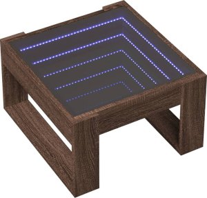 vidaXL Stolik kawowy z LED Infinity, brązowy dąb, 50x53x30 cm 3