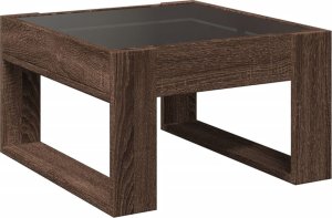 vidaXL Stolik kawowy z LED Infinity, brązowy dąb, 50x53x30 cm 8