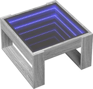 vidaXL Stolik kawowy z LED Infinity, szary dąb sonoma, 50x53x30 cm 3