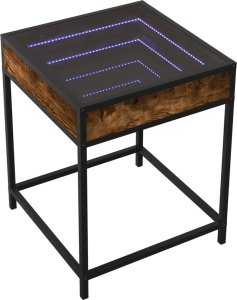 vidaXL Stolik kawowy z LED Infinity, przydymiony dąb, 40x40x51 cm 3