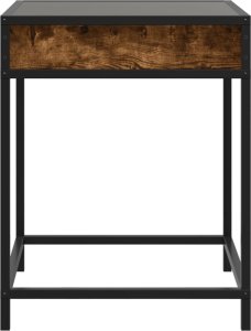 vidaXL Stolik kawowy z LED Infinity, przydymiony dąb, 40x40x51 cm 6