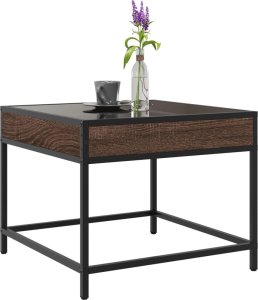 vidaXL Stolik kawowy z LED Infinity, brązowy dąb, 50x50x41 cm 5
