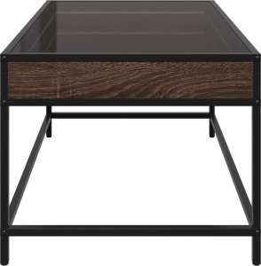 vidaXL Stolik kawowy z LED Infinity, brązowy dąb, 70x50x41 cm 6