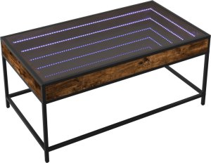 vidaXL Stolik kawowy z LED Infinity, przydymiony dąb, 90x50x41 cm 3