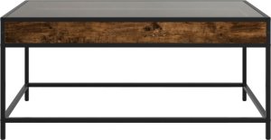 vidaXL Stolik kawowy z LED Infinity, przydymiony dąb, 90x50x41 cm 6