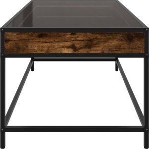 vidaXL Stolik kawowy z LED Infinity, przydymiony dąb, 90x50x41 cm 7