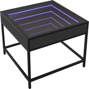 vidaXL Stolik kawowy z LED Infinity, czarny, 50x50x41 cm 3
