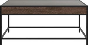 vidaXL Stolik kawowy z LED Infinity, brązowy dąb, 90x50x41 cm 6