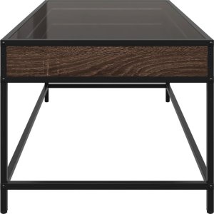 vidaXL Stolik kawowy z LED Infinity, brązowy dąb, 90x50x41 cm 7