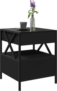 vidaXL Stolik nocny z LED Infinity, czarny, 40x40x51 cm 5