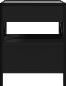 vidaXL Stolik nocny z LED Infinity, czarny, 40x40x51 cm 6