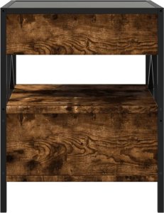 vidaXL Stolik kawowy z LED Infinity, przydymiony dąb, 40x40x51 cm 6