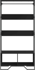 vidaXL vidaXL Szafa, czarna, 90x50x180 cm, materiał drewnopochodny 4