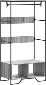 vidaXL vidaXL Szafa, szary dąb sonoma, 90x50x180 cm, materiał drewnopochodny 2