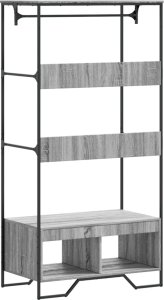 vidaXL vidaXL Szafa, szary dąb sonoma, 90x50x180 cm, materiał drewnopochodny 6