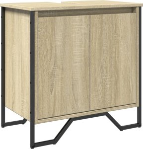 vidaXL vidaXL Szafka pod umywalkę, dąb sonoma, 60x35x60 cm 2