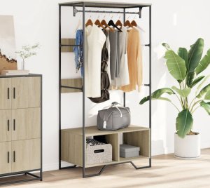 vidaXL vidaXL Szafa, dąb sonoma, 90x50x180 cm, materiał drewnopochodny 3