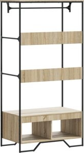 vidaXL vidaXL Szafa, dąb sonoma, 90x50x180 cm, materiał drewnopochodny 6