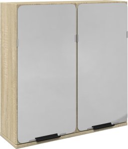 vidaXL vidaXL Szafka łazienkowa z lustrem, dąb sonoma, 64,5x20x66,5 cm 2