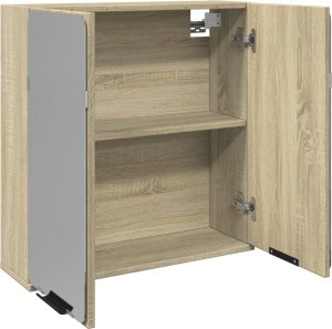 vidaXL vidaXL Szafka łazienkowa z lustrem, dąb sonoma, 64,5x20x66,5 cm 4