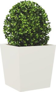 vidaXL vidaXL Donice ogrodowe, białe, 2 szt., 50x50x50 cm, stalowe 4