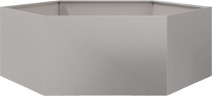 vidaXL vidaXL Donica ogrodowa, sześciokątna, 138x120x45 cm, stal nierdzewna 2