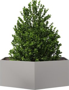 vidaXL vidaXL Donica ogrodowa, sześciokątna, 138x120x45 cm, stal nierdzewna 3