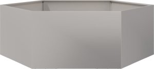 vidaXL vidaXL Donica ogrodowa, sześciokątna, 138x120x45 cm, stal nierdzewna 6