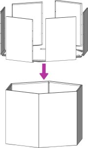 vidaXL vidaXL Donica ogrodowa, sześciokątna, 138x120x45 cm, stal nierdzewna 7