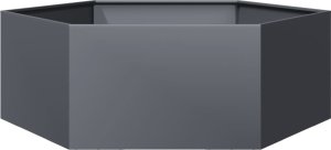 vidaXL vidaXL Donica ogrodowa, antracytowa, sześciokątna, 138x120x45 cm, stal 2