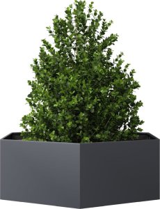 vidaXL vidaXL Donica ogrodowa, antracytowa, sześciokątna, 138x120x45 cm, stal 3