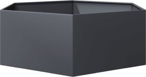 vidaXL vidaXL Donica ogrodowa, antracytowa, sześciokątna, 138x120x45 cm, stal 4