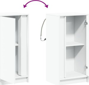 vidaXL Szafka z LED, biała, 42,5x34x85 cm 10