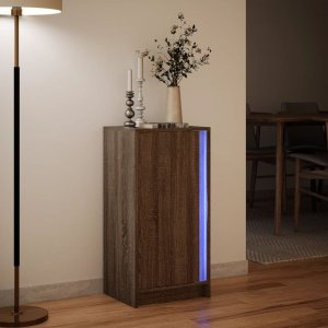 vidaXL vidaXL Szafka z LED, brązowy dąb, 42,5x34x85 cm 5