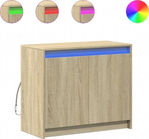 vidaXL Szafka z LED, dąb sonoma, 72x34x61 cm 2
