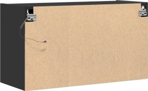 vidaXL vidaXL Ścienna szafka TV z LED, czarna, 80x31x45 cm 8